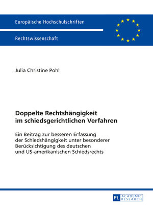 cover image of Doppelte Rechtshaengigkeit im schiedsgerichtlichen Verfahren